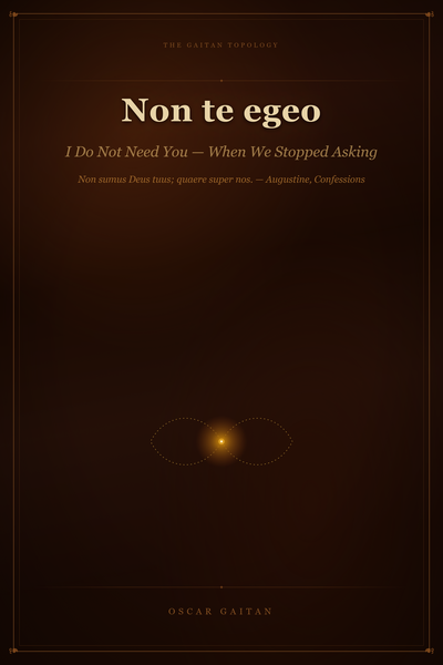 Non te egeo - I do not need you